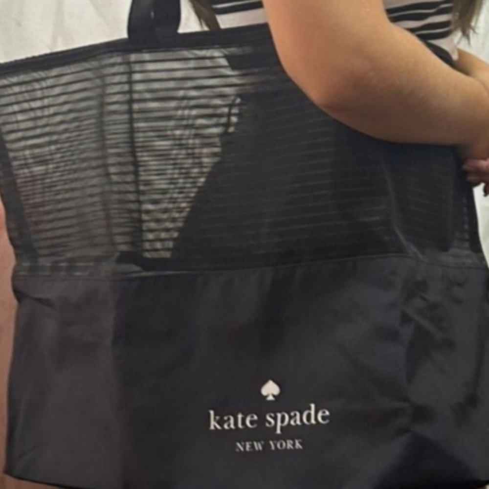 Kate Spade New York | Large | Shopping Tote | Mesh Black | 14.5H x 24.5W x 5D